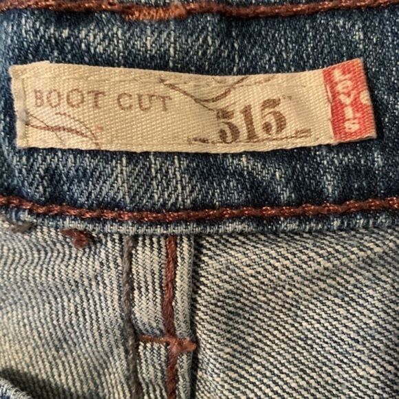 Levi’s 515 Boot Cut Cotton/Spandex Medium Wash High Rise Raw Hem Jeans Size 8 - Picture 7 of 14